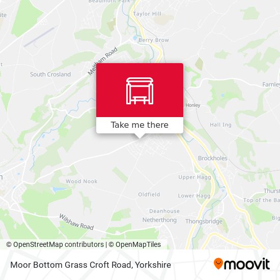 Moor Bottom Grass Croft Road map
