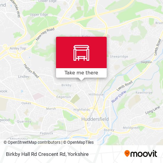 Birkby Hall Rd Crescent Rd map