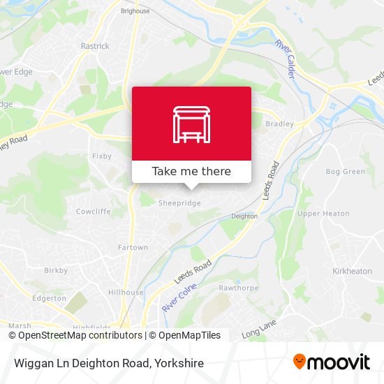 Wiggan Ln Deighton Road map