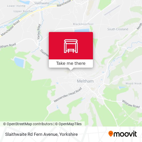 Slaithwaite Rd Fern Avenue map