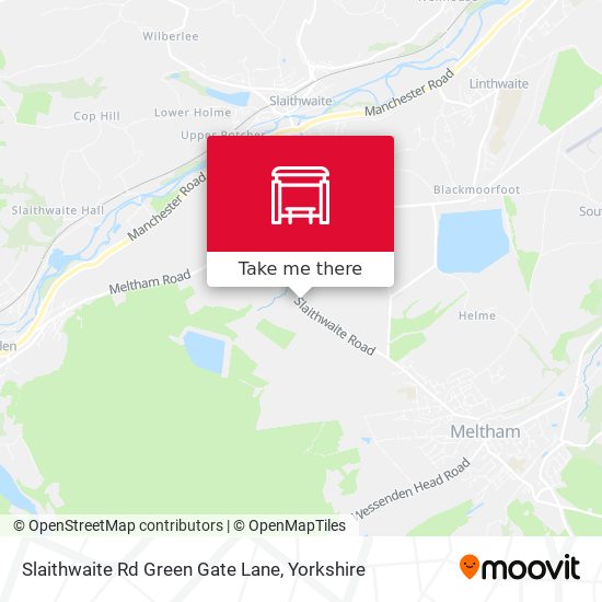 Slaithwaite Rd Green Gate Lane map