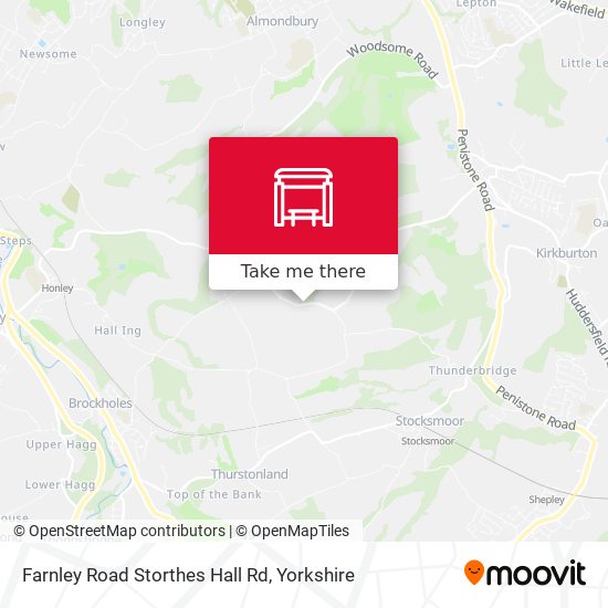Farnley Road Storthes Hall Rd map