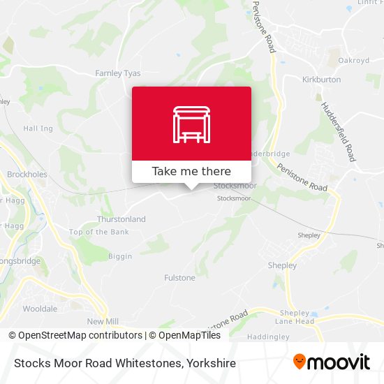 Stocks Moor Road Whitestones map