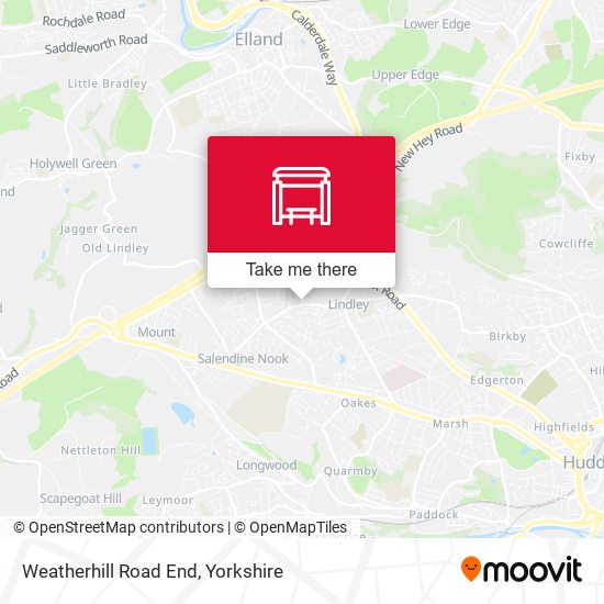Weatherhill Road End map
