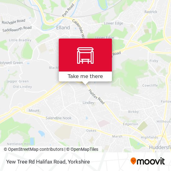 Yew Tree Rd Halifax Road map