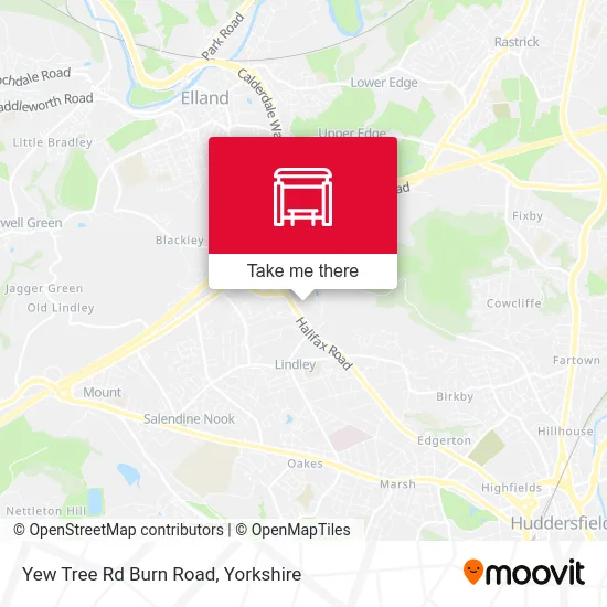Yew Tree Rd Burn Road map