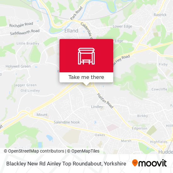 Blackley New Rd Ainley Top Roundabout map