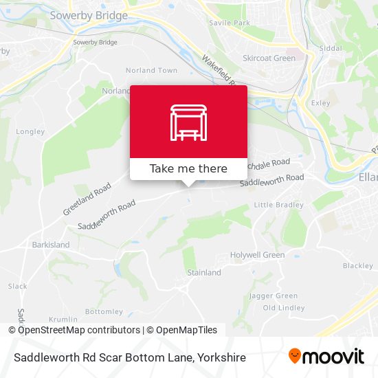 Saddleworth Rd Scar Bottom Lane map