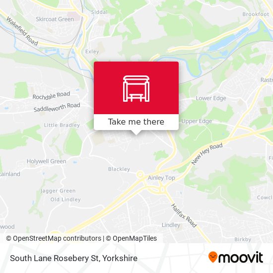 South Lane Rosebery St map