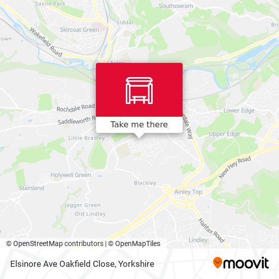 Elsinore Ave Oakfield Close map