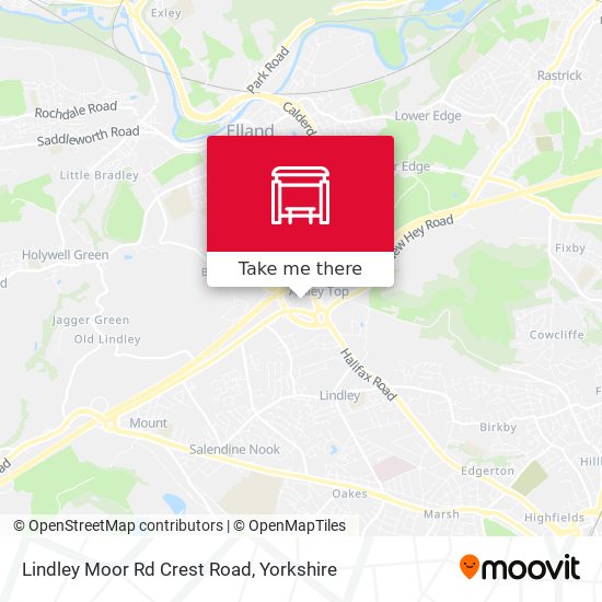 Lindley Moor Rd Crest Road map