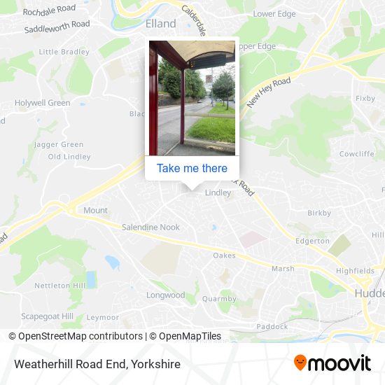 Weatherhill Road End map