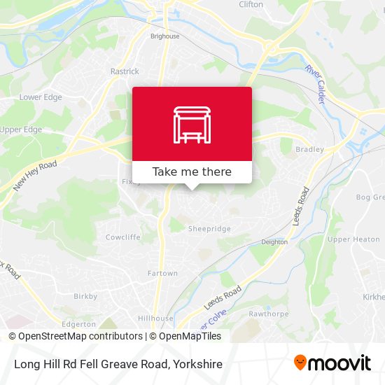 Long Hill Rd Fell Greave Road map