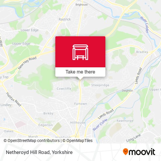 Netheroyd Hill Road map