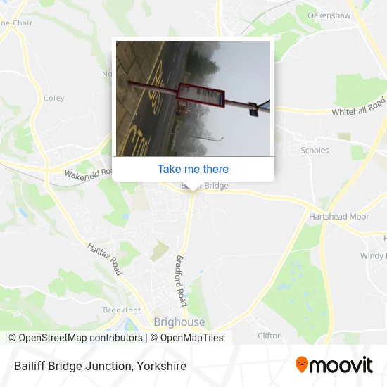 Bailiff Bridge Junction map