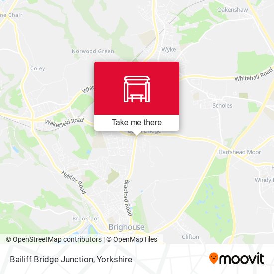 Bailiff Bridge Junction map