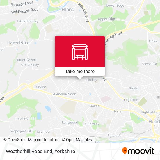 Weatherhill Road End map