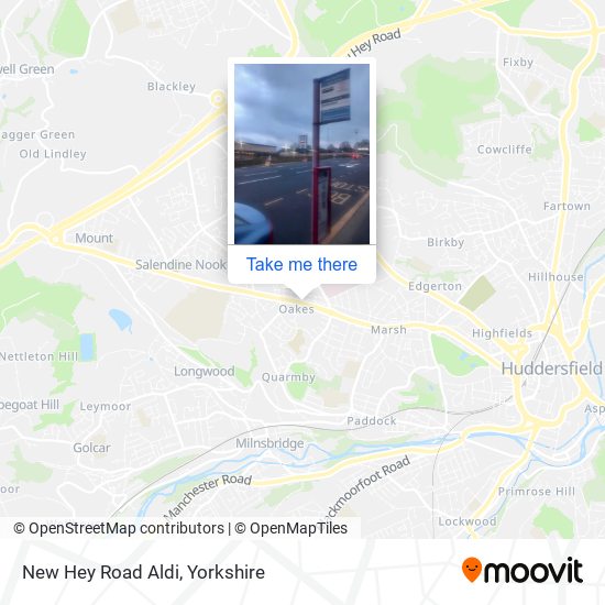 New Hey Road Aldi map