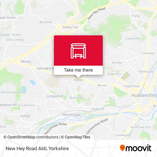 New Hey Road Aldi map