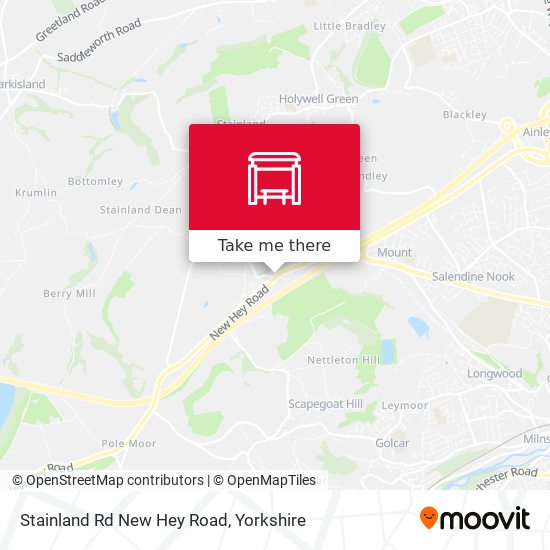 Stainland Rd New Hey Road map