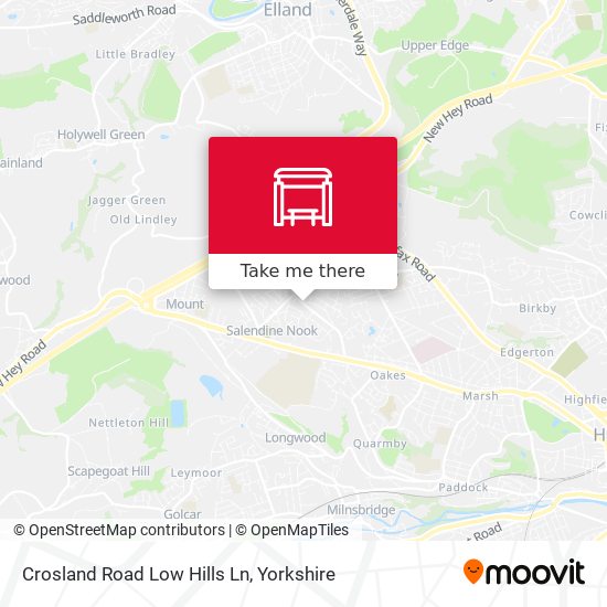 Crosland Road Low Hills Ln map