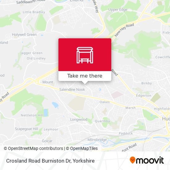 Crosland Road Burniston Dr map
