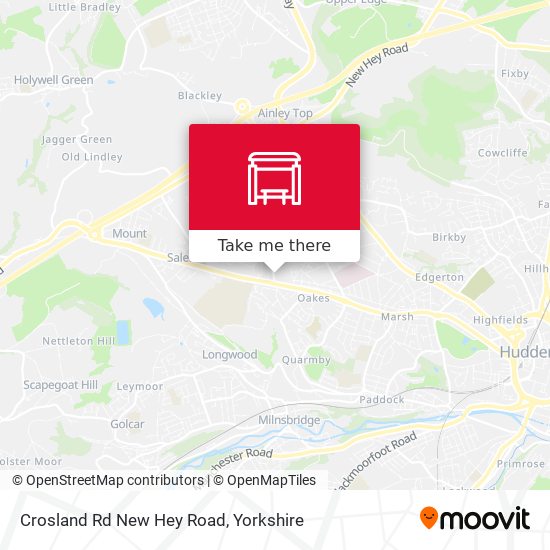 Crosland Rd New Hey Road map