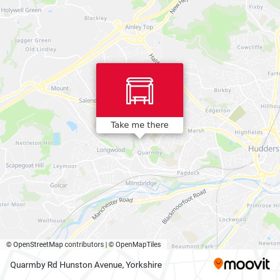 Quarmby Rd Hunston Avenue map