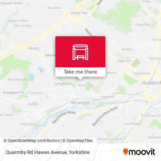 Quarmby Rd Hawes Avenue map