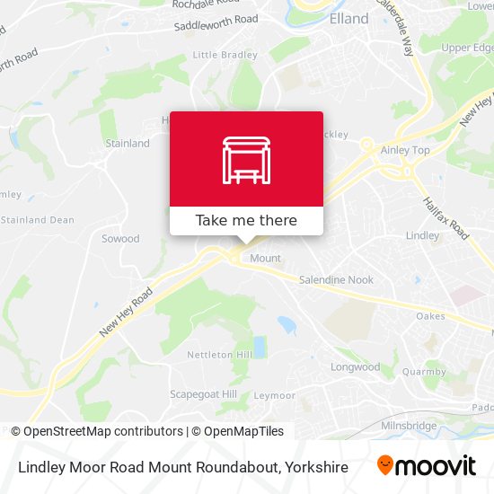 Lindley Moor Road Mount Roundabout map