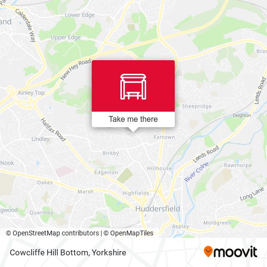 Cowcliffe Hill Bottom map