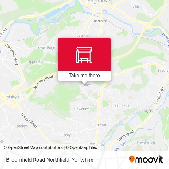 Broomfield Road Northfield map