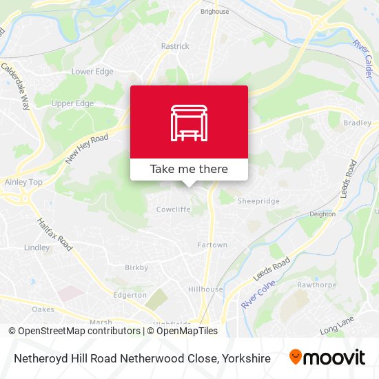 Netheroyd Hill Road Netherwood Close map