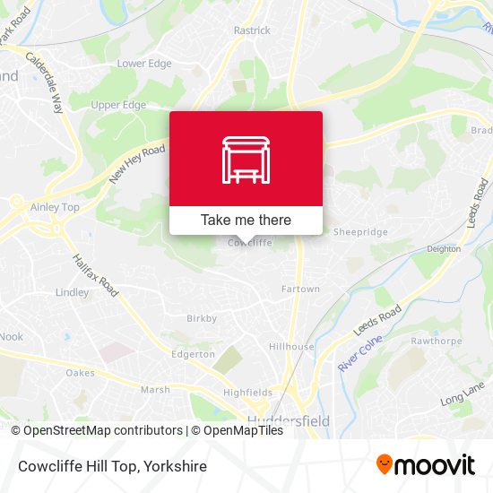Cowcliffe Hill Top map