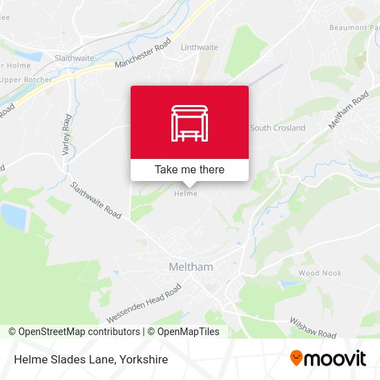 Helme Slades Lane map