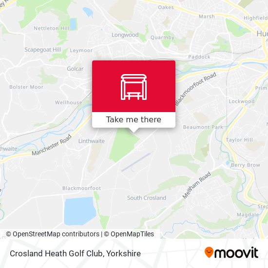 Crosland Heath Golf Club map
