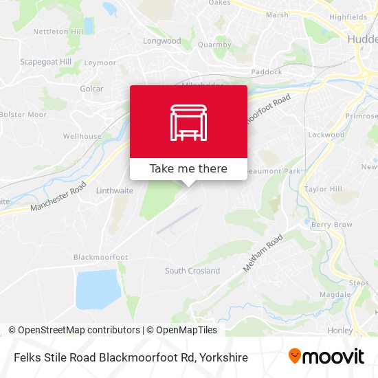 Felks Stile Road Blackmoorfoot Rd map