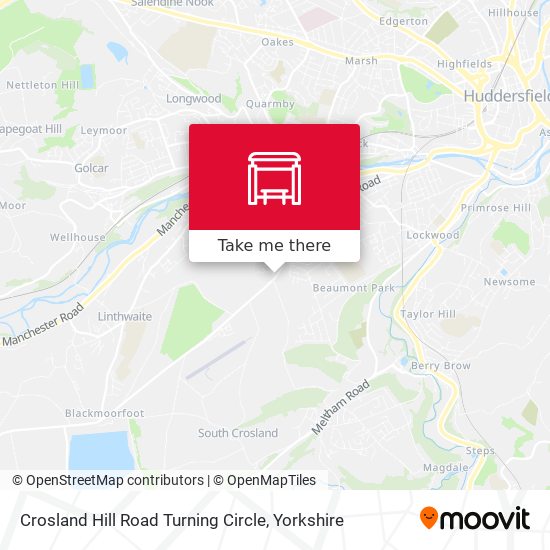 Crosland Hill Road Turning Circle map