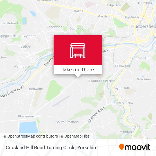 Crosland Hill Road Turning Circle map