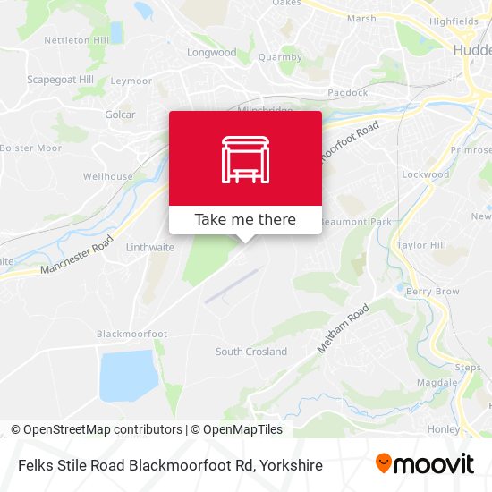 Felks Stile Road Blackmoorfoot Rd map
