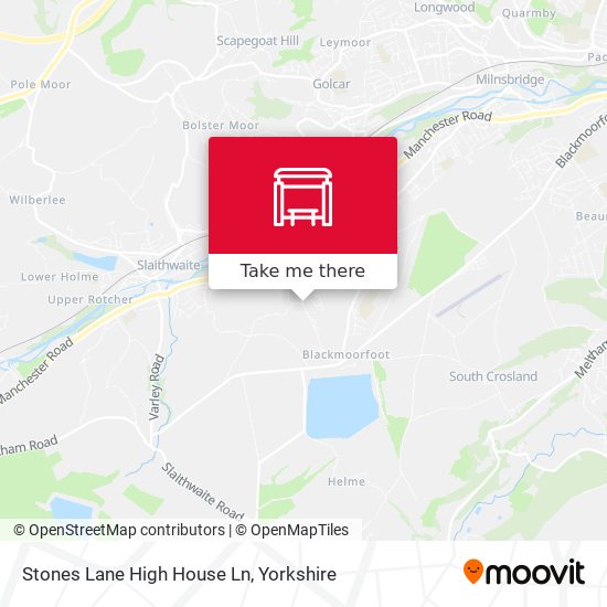 Stones Lane High House Ln map