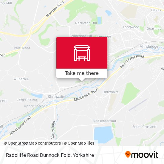 Radcliffe Road Dunnock Fold map