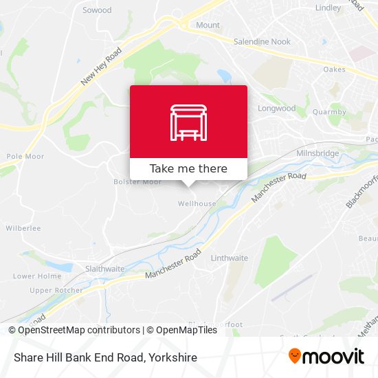 Share Hill Bank End Road map