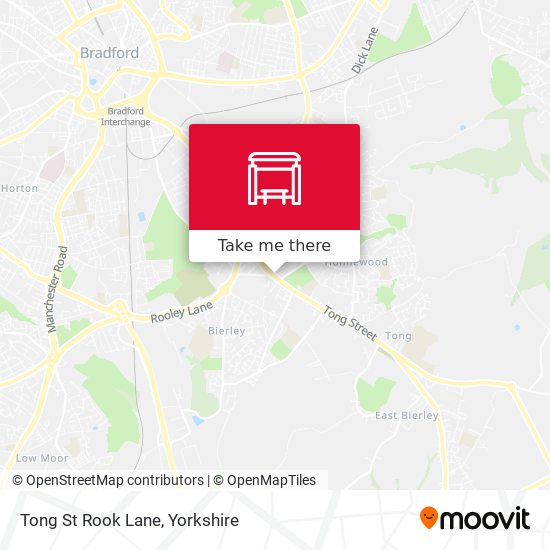 Tong St Rook Lane map