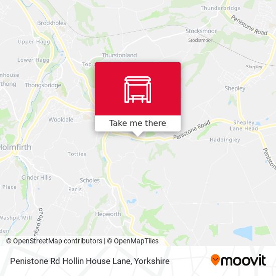 Penistone Rd Hollin House Lane map