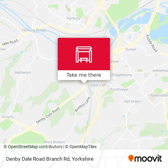 Denby Dale Road Branch Rd map