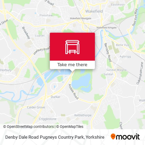 Denby Dale Road Pugneys Country Park map