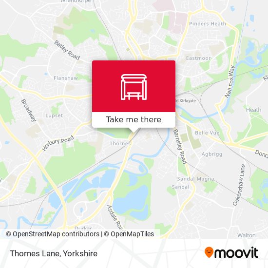 Thornes Lane map