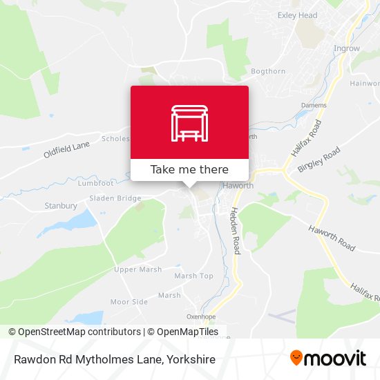 Rawdon Rd Mytholmes Lane map