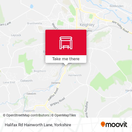 Halifax Rd Hainworth Lane map